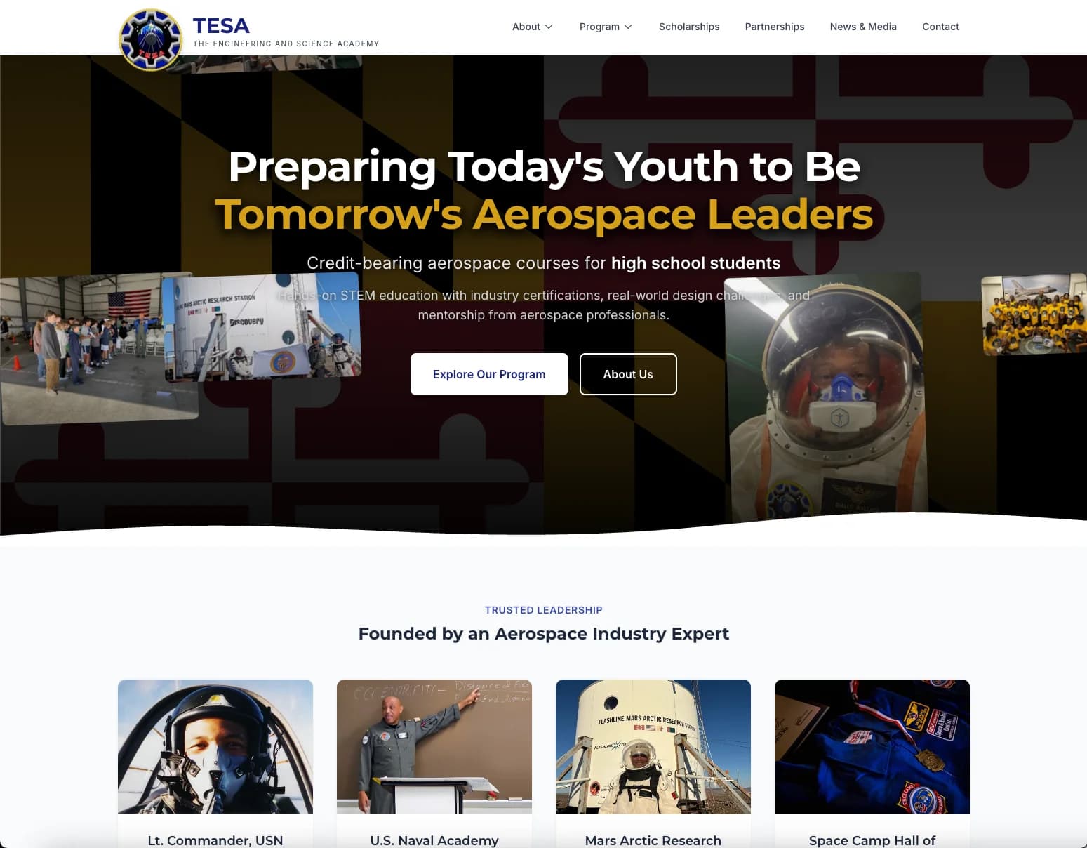 TESA homepage - Preparing Today's Youth to Be Tomorrow's Aerospace Leaders